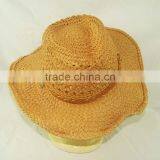 Brown Color Sombrero Woven Breathable Straw Hat Wholesale thumbnail-2