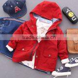 Washed Wrinkly Baby Wear Hoodie Coat Wholesale Boys Windproof Jacket thumbnail-2