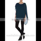 Latest Woman Oversized Sleeve Viscose Blouse New Styles thumbnail-1