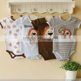 2011 Summer Mom and Bab Baby Clothes 100% Cotton Embroider Short Sleeve Bodysuit thumbnail-1