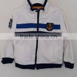 Baby Boys Stripes and Embroidered Navy or White 60% Cotton and 40% Polyester Coat for Autumn thumbnail-3
