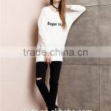 European Style Fashion Print Custom Letters Long Sleeve Fleece Joker Contracted Comfortable Hoodie Top for Women thumbnail-4