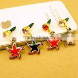 Beautiful Star Pattern Pendant Phone Charms Metal Round Charm Dustproof Jewelry With Crystals thumbnail-6