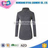 Wholesale Women Half Zip Long Sleeve Pullover Shirt thumbnail-4