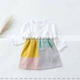 S33550W 2017 New Summer Fashion Girls Color Joining 100% Cotton Dress thumbnail-4
