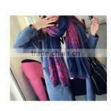 Winter Super Thick and Women Fashion 180*40cm Color Gradual Change Design Women Knitting Latest Scarf thumbnail-4