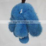 Myfur New Blue Real Copenhagen Mink Fur Rabbit Keychain Cheap Factory Price Car Accessory Keychain thumbnail-4