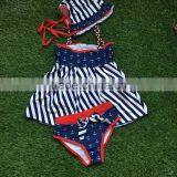 2-6 Years Old Girls Girls Swim Suit Navy Anchor Bathing Suit Girls Summer Clothing Boutique Clothes Swimwear thumbnail-1