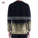 Men's Fashion Gold and Silver Foil Print Pullover Sweater Design thumbnail-3