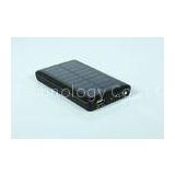 Black Solar USB Phone Charger / 5000mah Power Bank With LED Light