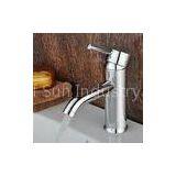 Home Wash Hand Chrome Basin Single Hole Tap Faucets , Contemporary Lever Lavatory Faucet thumbnail-1