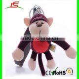CE Certificated Custom Plush Animal Keychain Monkey Toy Plush Keychain thumbnail-1