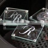 "Initially Yours" Personalized Glass Coasters