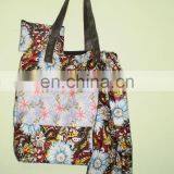 Cotton Floral Printed Canvas Bag,Cotton Canvas Handbag Beach Bags thumbnail-3