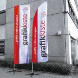 Free Design Custom Advertising Rectangle Flying Windchasers Large Flags With Ground Spike thumbnail-1