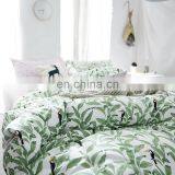 Whole Sale 100% Cotton Bedding Sets Duvet Cover Bed Linen Sheets With Green Tree Delicate Pattern High Quality for Living Room thumbnail-5