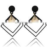 Простые новые ромбические серьги из многослойного сплава с геометрическим узором, маленькие стюды для женщин и девушек на вечеринку, модные украшения thumbnail-1