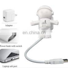 Gift 2020 Flexible Gooseneck Astronaut Night Light Portable USB LED Lamp With Helmet Switch