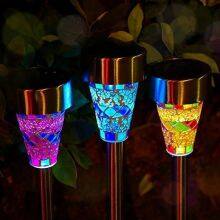 Mosaic Solar Outdoor Lawn Light Waterproof Ip55 Stainless Steel Garden Led Decoration Light for Landscape Yard Pathway thumbnail-5