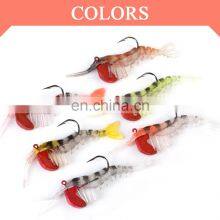 7cm 10cm Jig Head Worm Hook Glow Shrimps Fish Lures Saltwater Fishing Lure Lead Head Soft Plastic Lure thumbnail-2