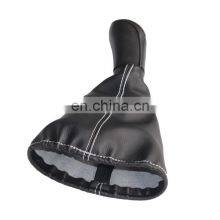 White Line Leather Car Shift Gear Knob Lever Gaitor Boot Cover For Benz W202 W208 W210 W203 S203 W245 W169 W168 thumbnail-3