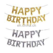 Balloons Happy Birthday Letter Color Block Party Supplies Wall Decorations Foil Balloons Set thumbnail-4