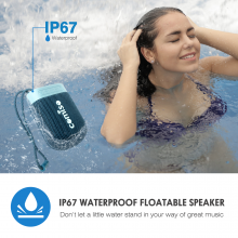 COMISO Portable Bluetooth Speakers, IPX7 Waterproof Floatable Small Wireless Speaker Loud Sound Rich Audio Stereo Pairing Bluetooth 5.0 100 Feet 20H Battery Life Ultra Compact for Outdoor Beach, Pool thumbnail-5