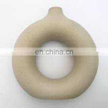 Дропшиппинг. Современный декоративный ручной арт-порцеляновый белый круглый керамический нерегулярный цветочный вазон в скандинавском стиле thumbnail-5