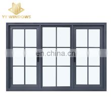 Soundproof and heat resistant triple glazed simple design aluminum casement window