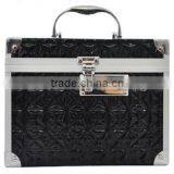 OEM Black Aluminum Makeup Artist Vanity Case,Aluminum Cosmetic Storage Box,makeup Travel Carrying Case thumbnail-2