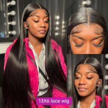 200% Straight Transparent Human Hair Wig 13x6 Lace Front Wigs 13x4 Lace Frontal Wig 5x5 Glueless Preplucked Wigs