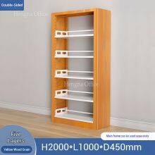 Industrial Style Bookshelf Metal Frame Five Tiers for Accounting Firm Sports Facility thumbnail-3