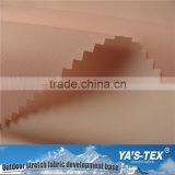 Lightweight Pink Color Polyester Tricot Bonded With PU Fabric