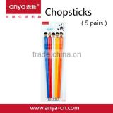D697 many color chinese style plastic chopsticks(5 pairs)