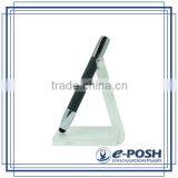 Leather Imprint Mini Touch Screen Logo Stamp Refill Stylus Metal Ballpoint Pen thumbnail-4