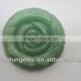 Natural Semi-precious Jewelry Stone Hand Carved Rose Flower For Ring thumbnail-3