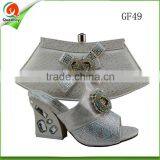 Mint Green Italian Shoe and Bag Set to Match Medium Heel Ladies Sandals From Guangzhou for Wedding Party thumbnail-6