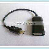 Black /low Price OTG Cable Smart Phone and Tablet Manufacturer