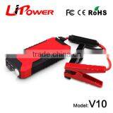 2015 high quality car battery lipo battery with intelligent clamps multifunction car jump starter with lifehammer 12000mAh
