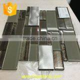 Glass mosaic mixed with steel mosaic best quality tile