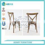 French Style Oak X Cross Back Chair thumbnail-2