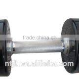 2016 Hot Sale Deluxe Whole Shaping 30kg PU Round Head Dumbbell With Stainless Steel Plating Knurled Handle thumbnail-5