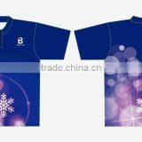Custom Polyester Hot Sale Sublimation Sky Blue Polo Shirt thumbnail-3