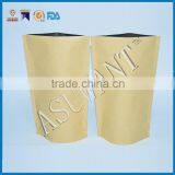 Custom Made Zip Lock Plastic Bag /brown Resealable Kraft Paper Stand up Bags Quality Choice thumbnail-2
