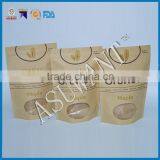 Custom Making Special Window Kraft Paper Brown Bag Printed Paper Kraft Bag Logo for Fruit Chips thumbnail-1