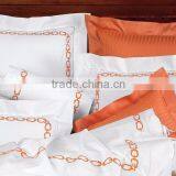 Embroidered White Cotton Pillow No.49 thumbnail-2