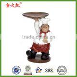 Hot Sale Resin 12''french Fat Chef Figurine Tray Sign Diner New Decor Kitchen thumbnail-1