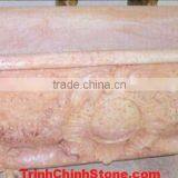 Stone Marble Bathtub With Carving