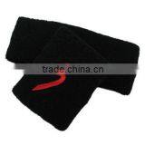 fashion custom knitted terry wristband and headband,embroidery wristband