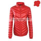 Custom Women Pink Ultra Light Duck Down Jacket thumbnail-3